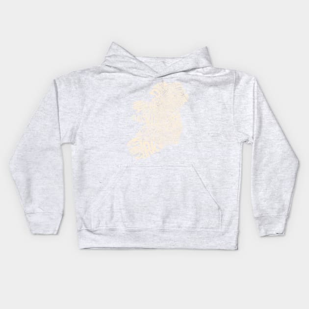 Counties of Ireland - Tan on Green Kids Hoodie by downformytown